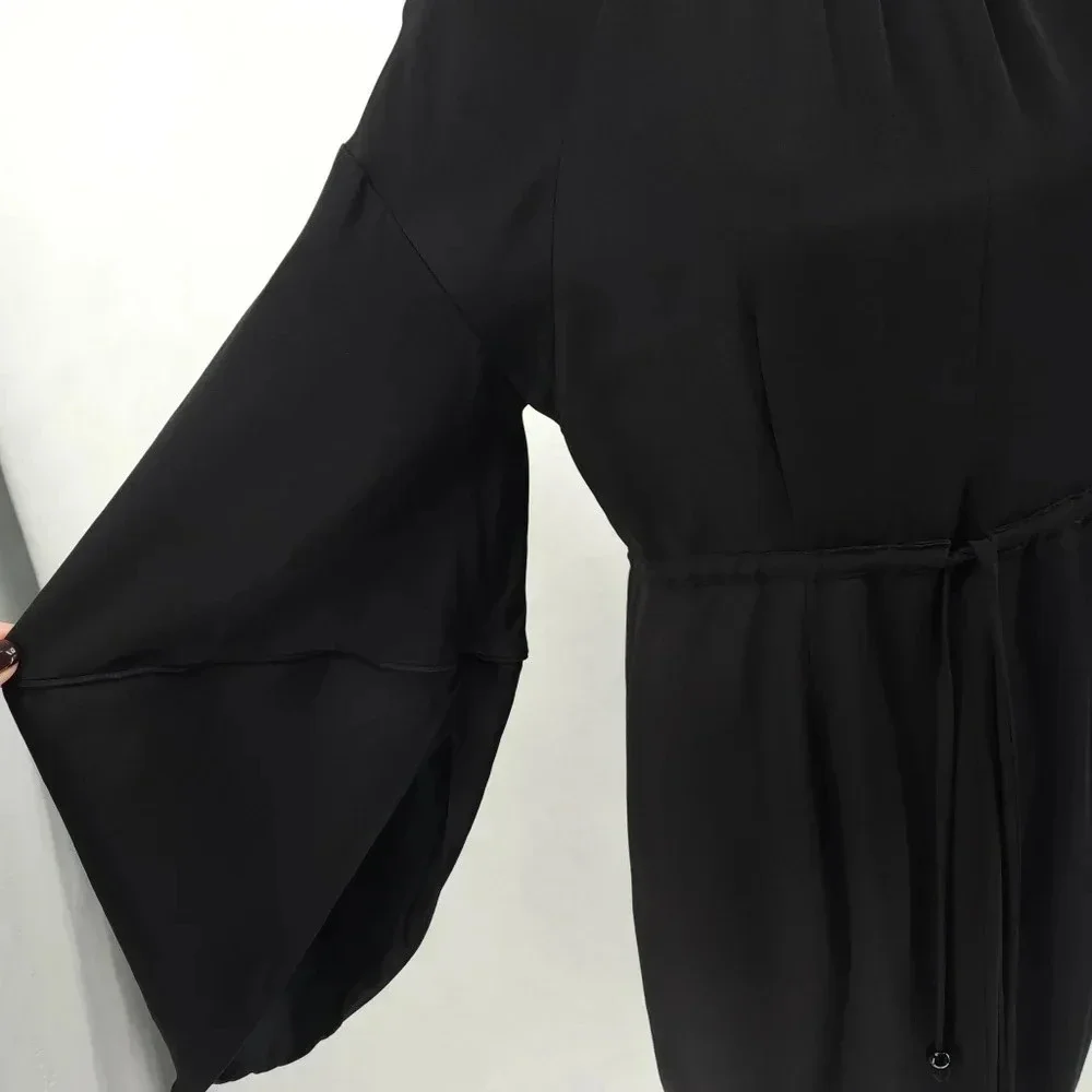 Fendi Vneck Drawstring Waist Knee Length Dress - Picture 3 of 10